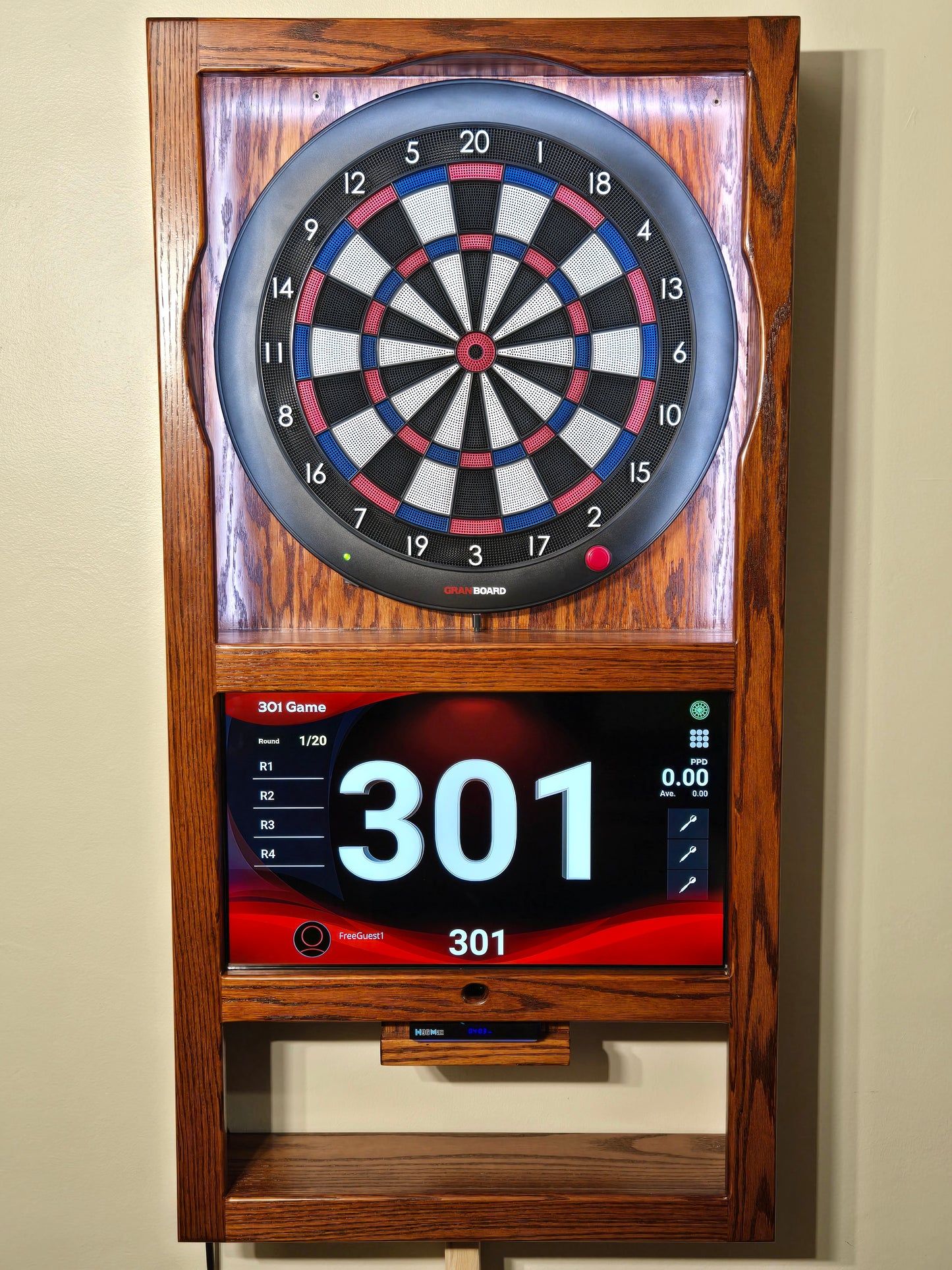 dart cabinet, alpha, dart board, granboard, custom made dart board