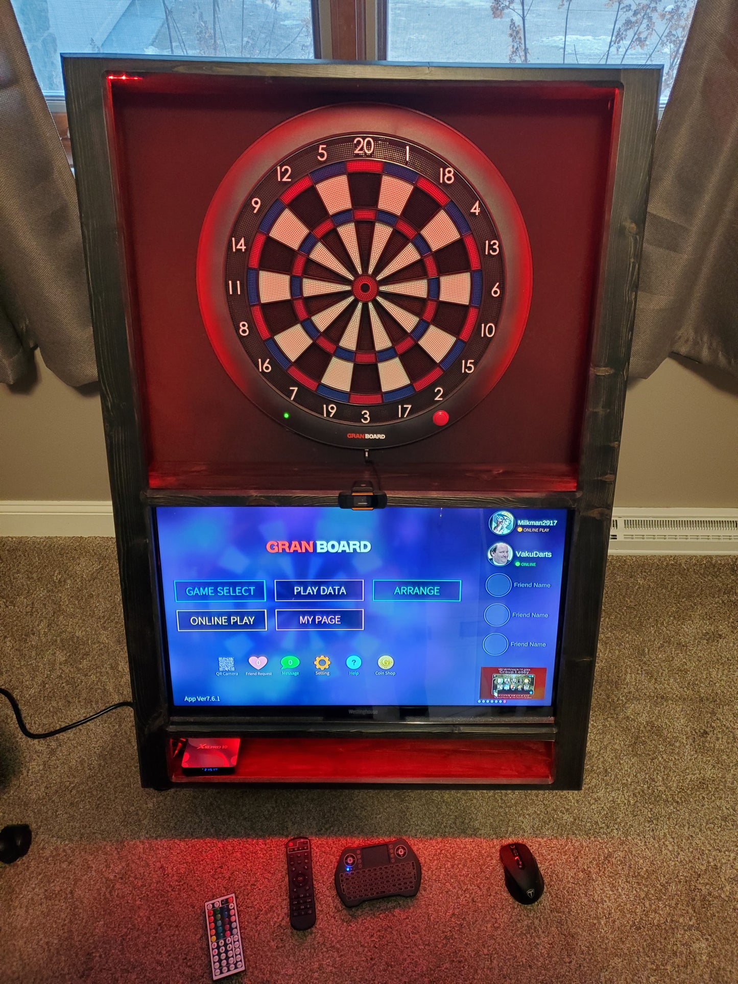 Maverick XL Custom Dart Board Cabinet