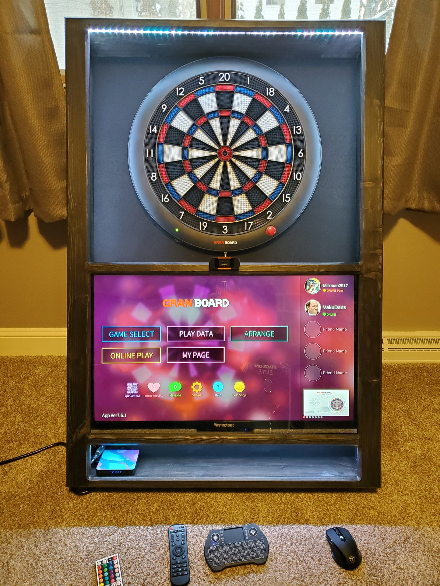 Maverick XL Custom Dart Board Cabinet