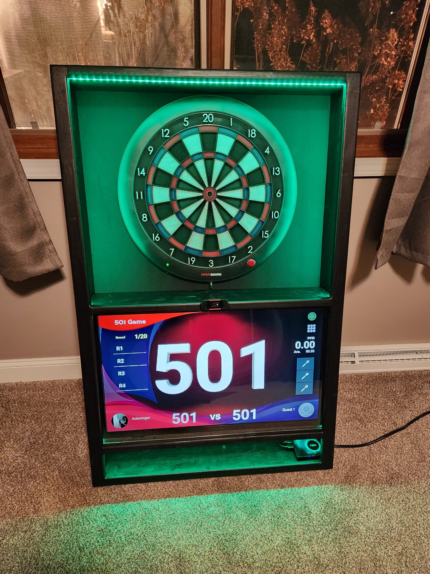 Maverick XL Custom Dart Board Cabinet