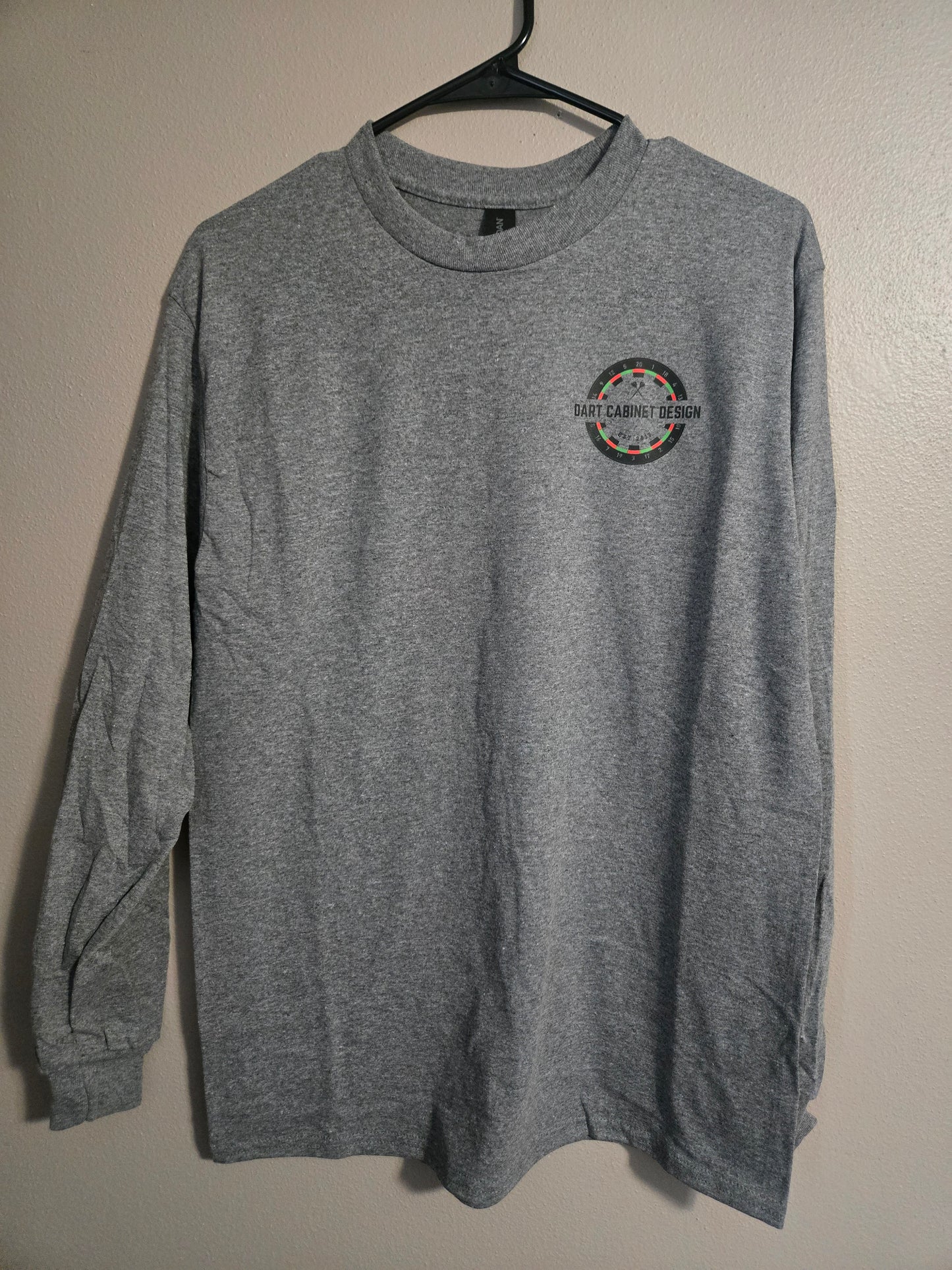 Dart Cabinet Design Long Sleeve Shirt | Gildan G540 Graphite Heather
