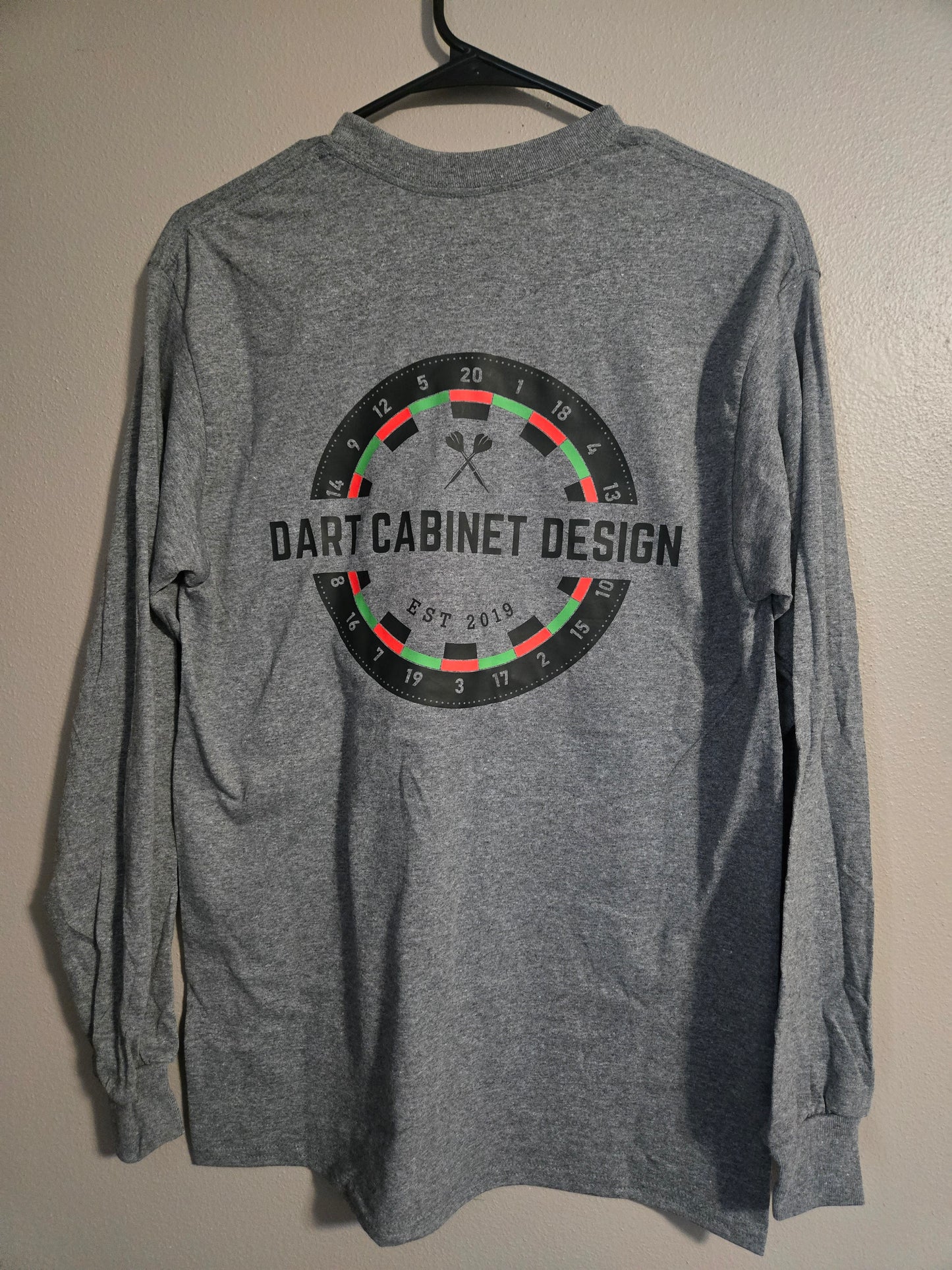 Dart Cabinet Design Long Sleeve Shirt | Gildan G540 Graphite Heather