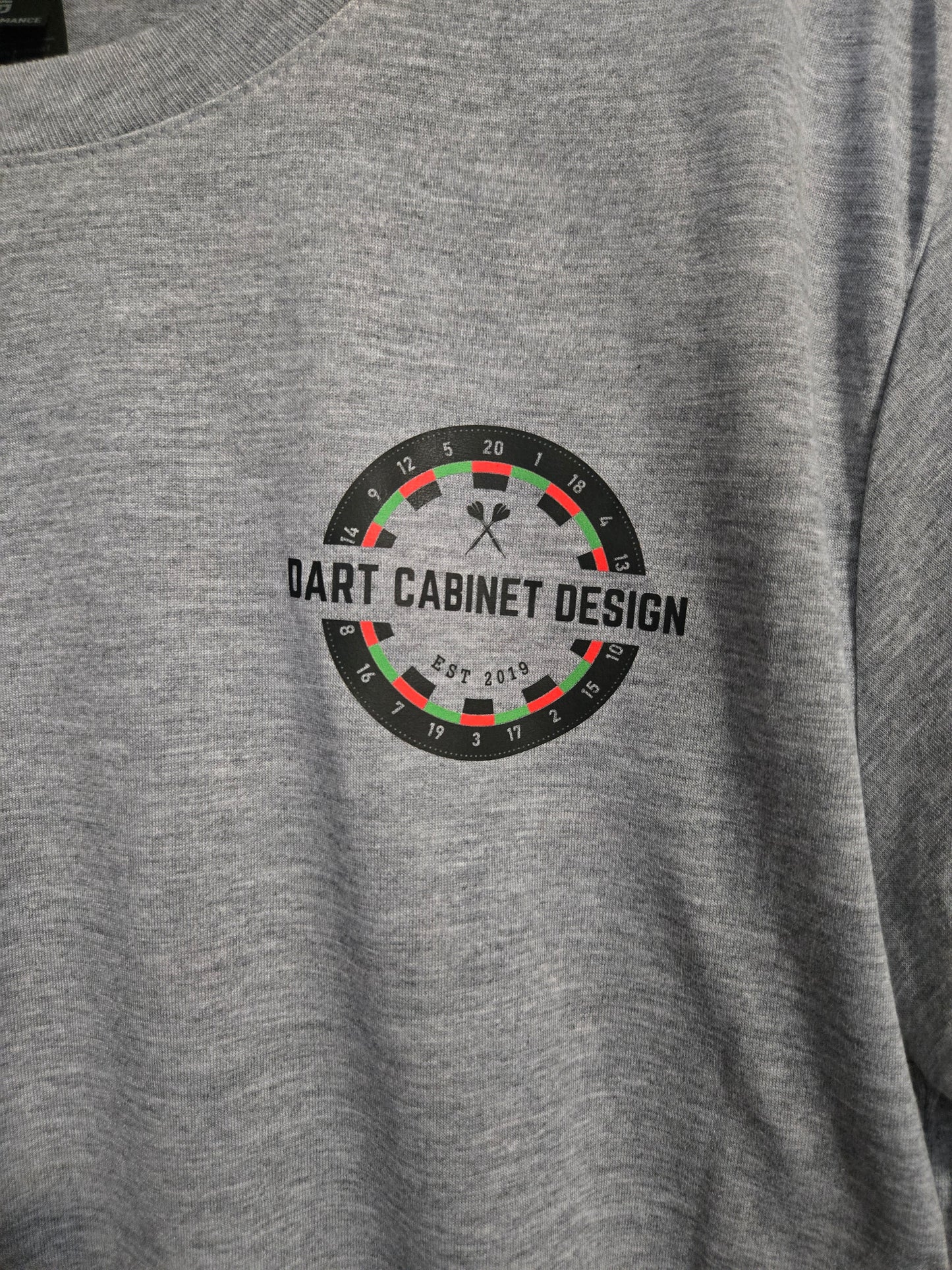 Dart Cabinet Design Performance T-Shirt | Gildan G420 Unisex Sport Gray