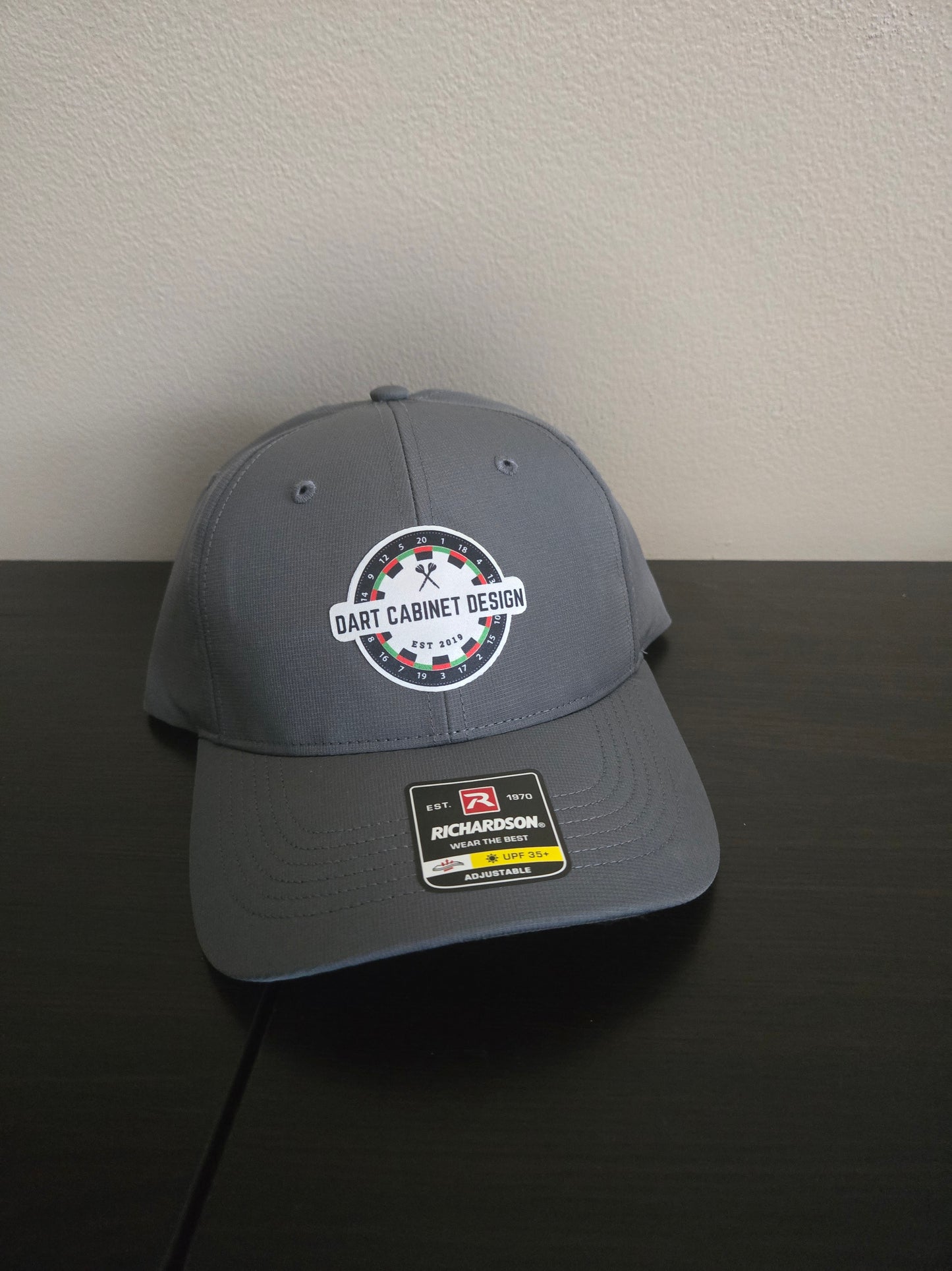 Dart Cabinet Design Performance Hat – Grey Adjustable Velcro Cap